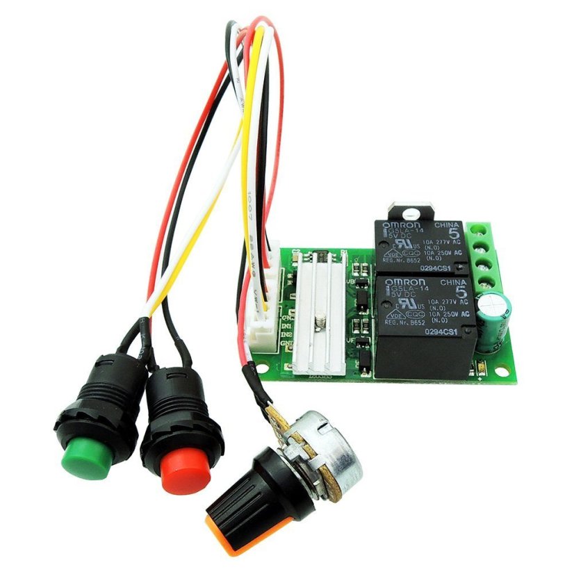Obousměrný regulátor otáček PWM pro DC motory 6V-28V 3A
