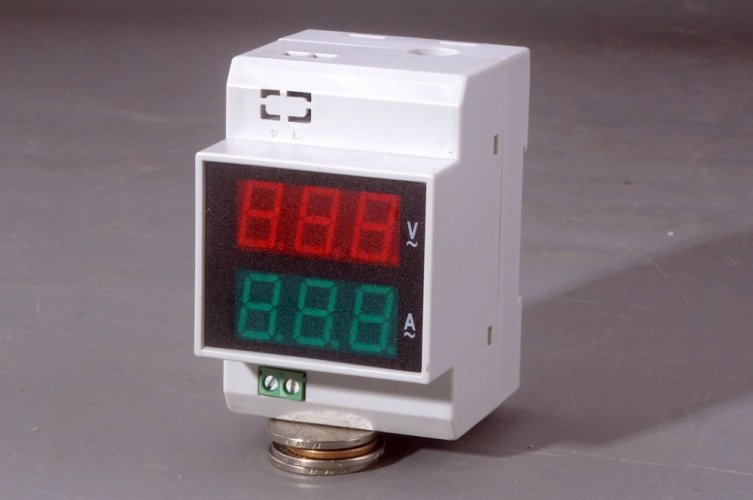 D52-2042 100A LED digitální ampérmetr/voltmetr DIN AC - Rozsah měření teploty: 80-300V