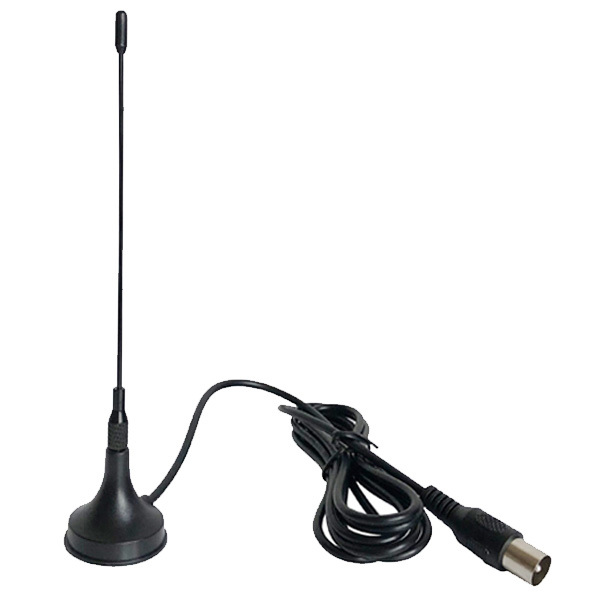 DTV-01 Kompaktní pasivní DVB-T2 anténa s 1.5m kabelem - Konektor: 1.5m kabel IEC
