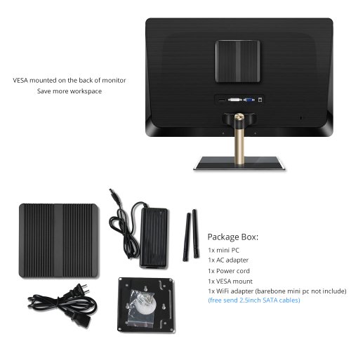M2122 J6426 Průmyslové Mini PC - Barebone, Bezventilátorové