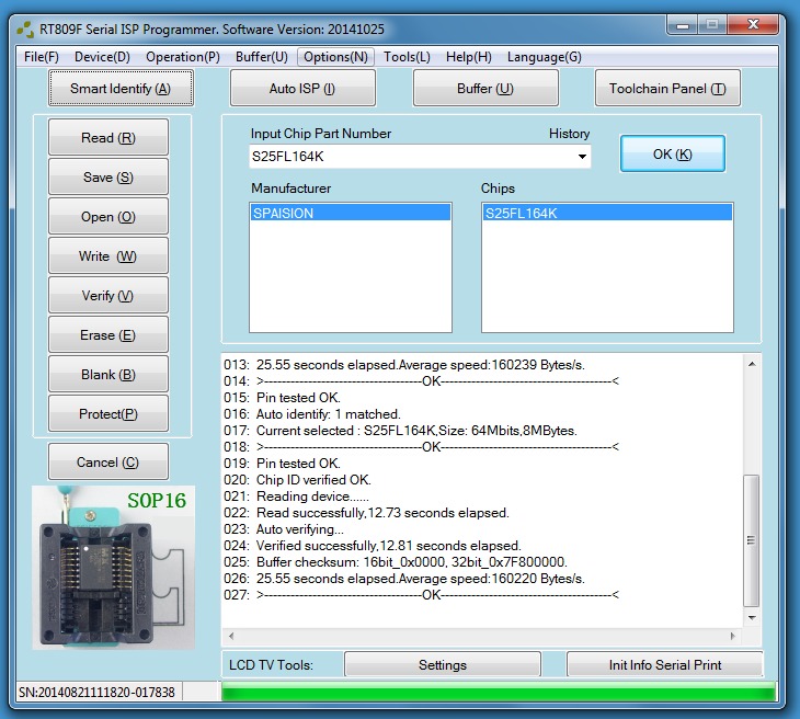 RT809F Programátor s obsáhlou sadou adaptérů