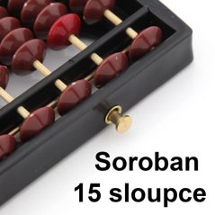 Japonské počítadlo Soroban - 15 sloupců