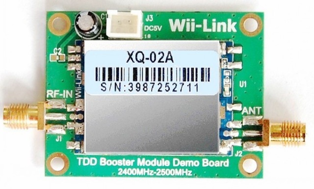 Wii-link WiFi zesilovač signálu 2400MHz-2500MHz TDD Booster s modulem XQ-02A