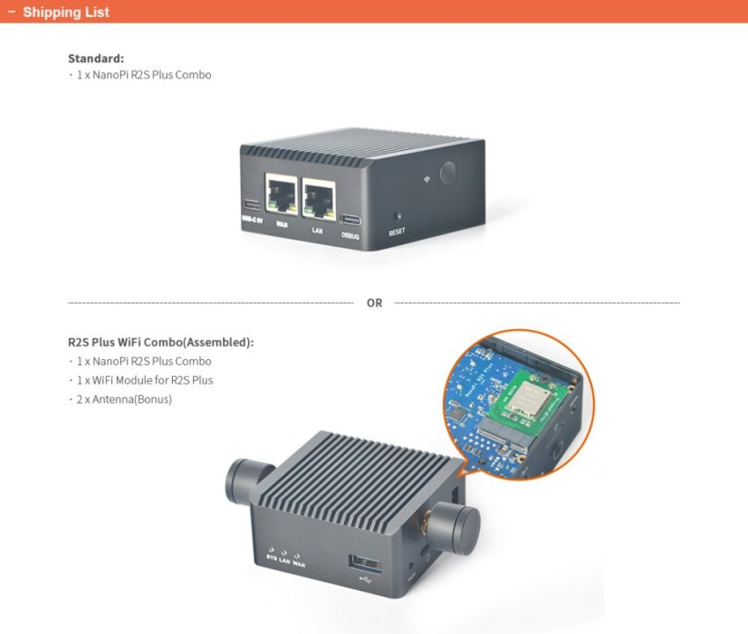 NanoPi R2S Plus Combo w/ krabicí