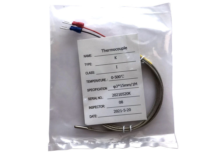 Type-K Thermocouple for 3D Printing, 3x15mm