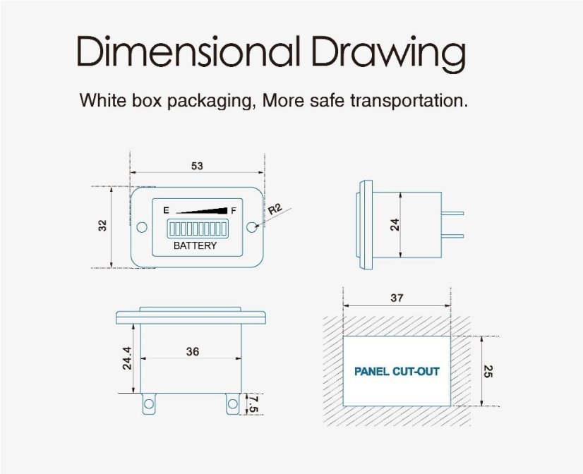 Digital Battery Status Indicator RL-BI003