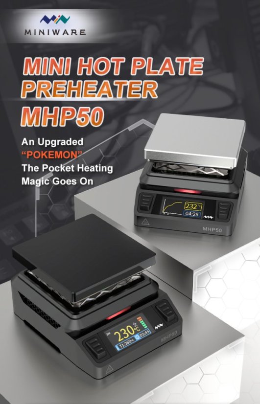 MHP50 Mini Hot Plate Preheater - Přenosná Předehřívací Deska