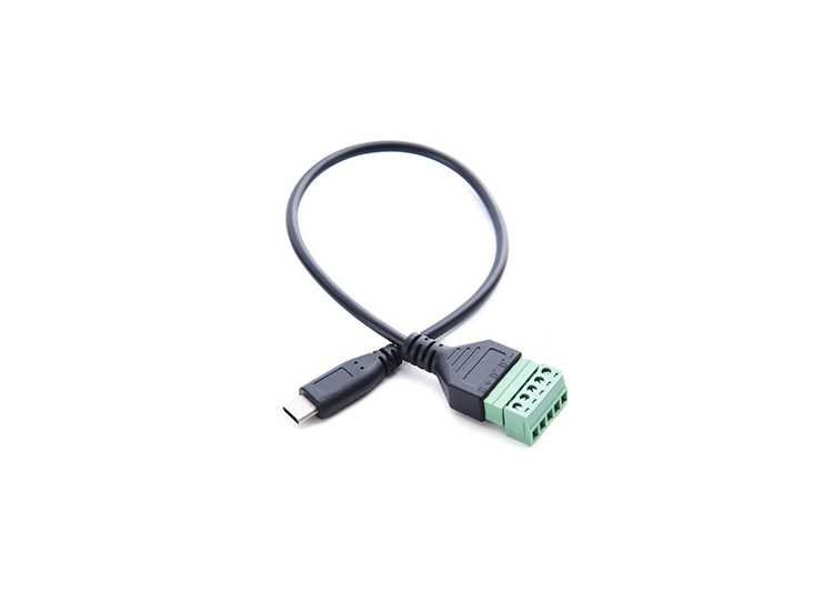 USB-C M na svorkovnici 5pin - šroubová svorka - kabel 30cm