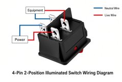 KCD4 Rocker Switch 250 V/AC, 16 A