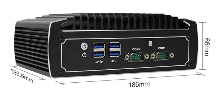 N3022 Průmyslové Mini PC Barebone Fanless