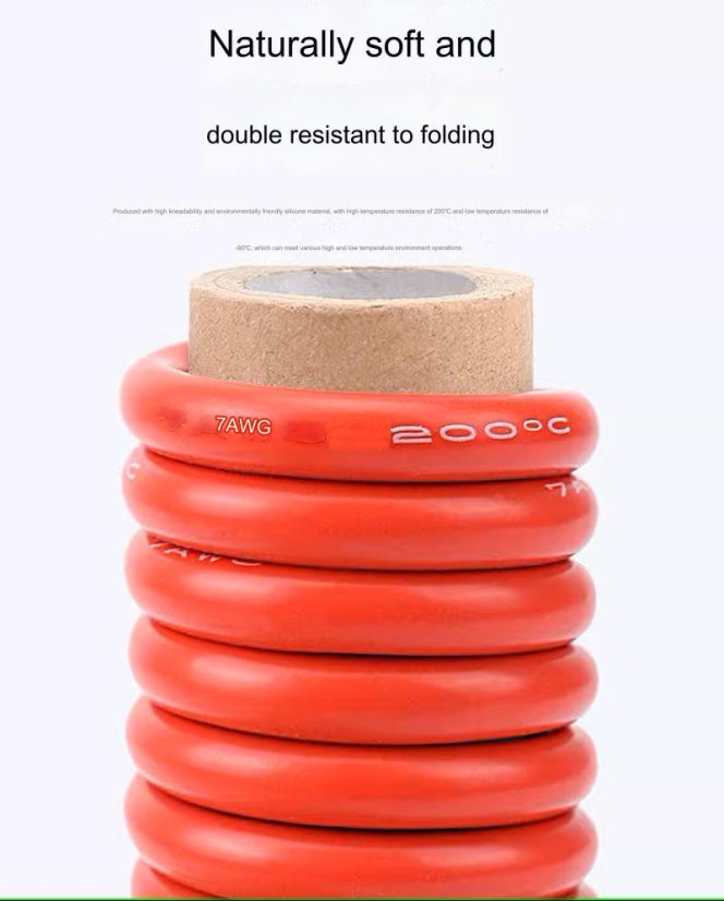 Silikonový vodič Cu 6mm2 10AWG - 10m