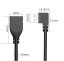 USB 2.0 Extension Cable, Male-Female, Curved, 0.5m