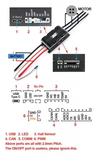 Maytech VESC MTSPF7.12K 200A - Vodou Chlazený Regulátor Otáček