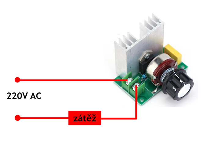 Regulátor otáček pro AC motory - SCR 220V/3.8kW