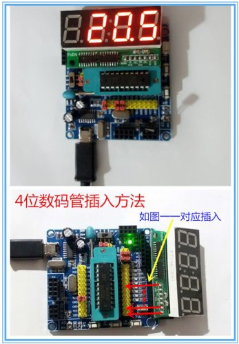 FoS820 SCT 12C2052 Vývojová Deska s LED Modulem