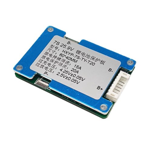 BMS 3-xS 15A HXYP - Ochranný modul pro lithium-iontové baterie - Model: HXYP-7S-TY-T20, Počet článků: 7S (29.4V)
