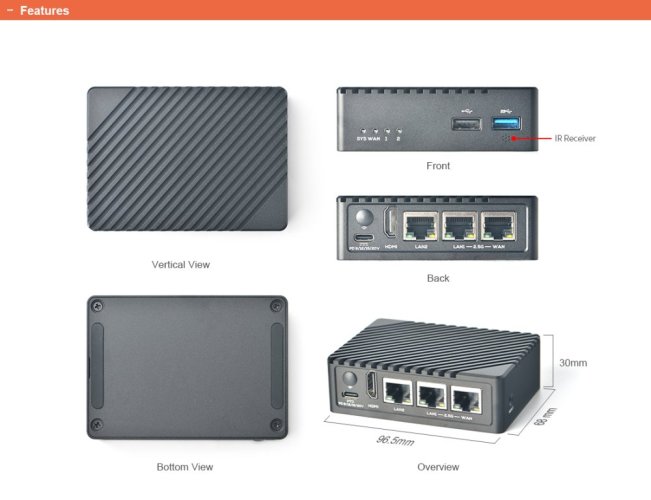 NanoPi R6S 8GB RAM, 32GB eMMC - Vysoce výkonný mini-router