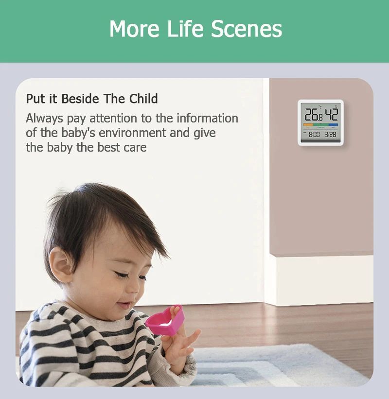 MIIIW NK5253 Mini Thermometer and Hygrometer 3-in-1 with Alarm