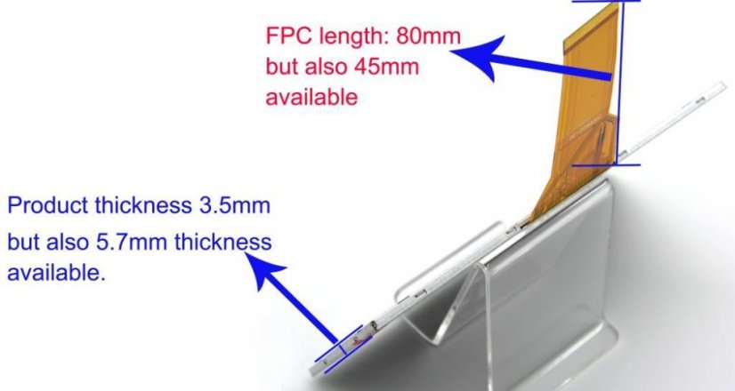 7" Palcový TFT LCD Displej 800×480 50pin