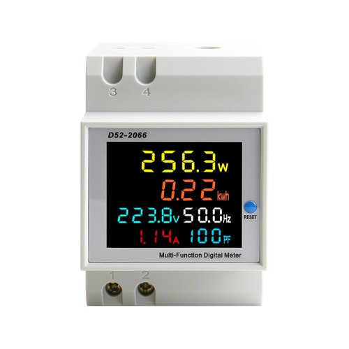 D52-2066 Multifunkční měřič s LCD displejem na DIN lištu AC - Rozsah měření AC napětí: 200-450V