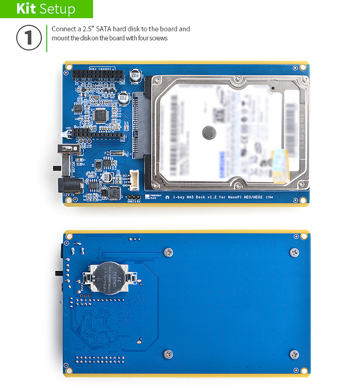 1-bay NAS Kit v1.2 pro NanoPi NEO&NEO2