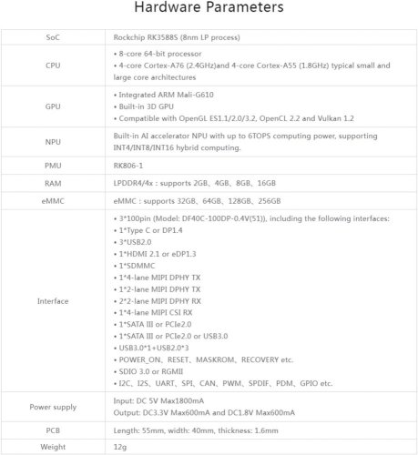 OrangePi CM5 Výpočetní Modul