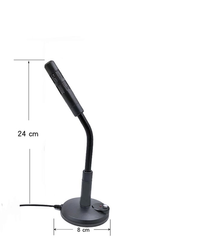 Kvalitní MC-1A USB mikrofon s držákem a kabelem 2,2 m