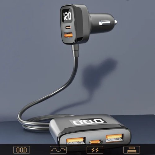EC17 58W Auto Nabíječka s 2x USB-C a 3x USB-A