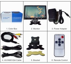 7" Car Monitor HDMI AV USB – Mini Display