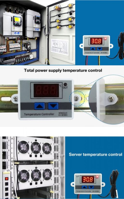 Electronic Thermostat XH-W3001 -50 to 110°C for Heating and Cooling