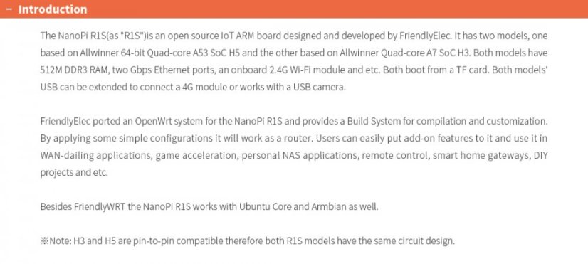 NanoPi R1S H3 - Kompaktní LoT ARM Deska s OpenWrt