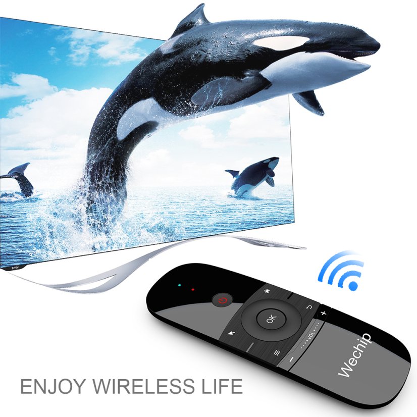 W1 Air Mouse - Universal Remote Control with Keyboard 2.4GHz USB
