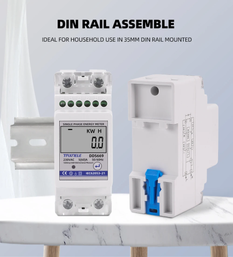 DDS669 Jednofázový měřič energie SDM230-Modbus na DIN lištu