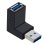 Rohový USB 3.0 adaptér - L tvar, MALE - FEMALE