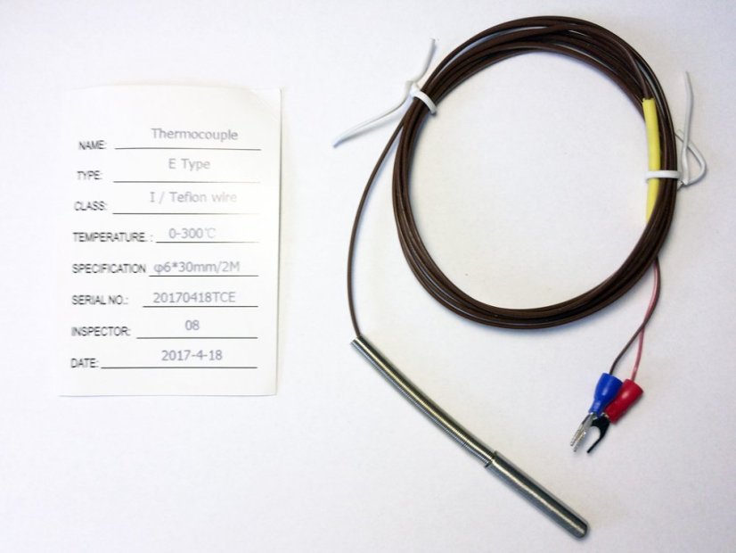 E Type Thermocouple Temperature Sensor with Teflon Cable - Precise Measurement