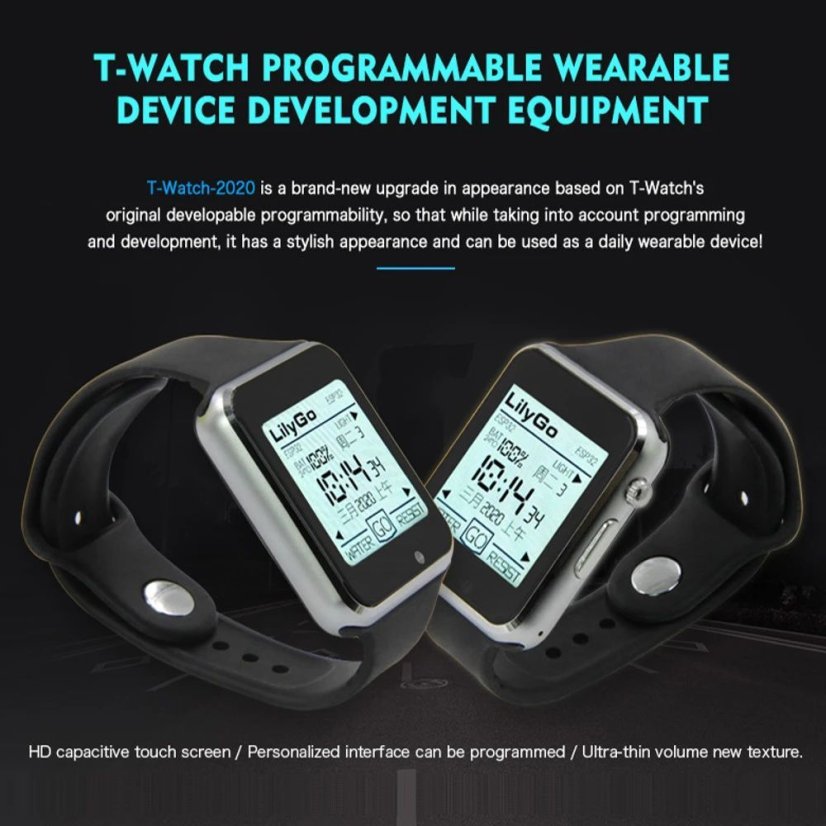 LILYGO® TTGO T-Watch-202: Programovatelné hodinky s ESP32