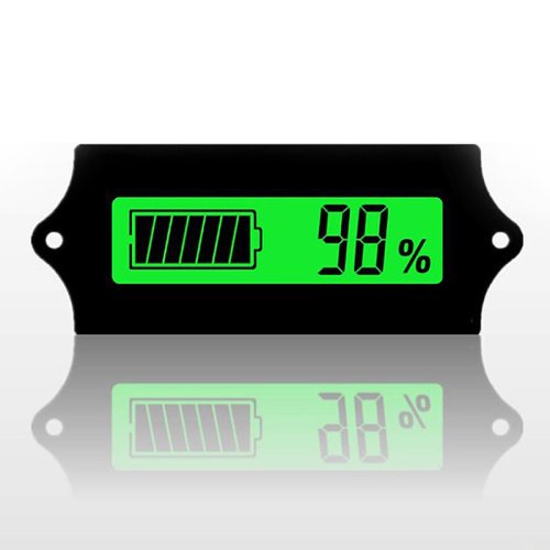 GY-6 LCD indikátor stavu baterie 12V-48V - Barva: Modrá