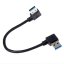 USB 3.0 prodlužovací kabel, zahnutý, samec-samec