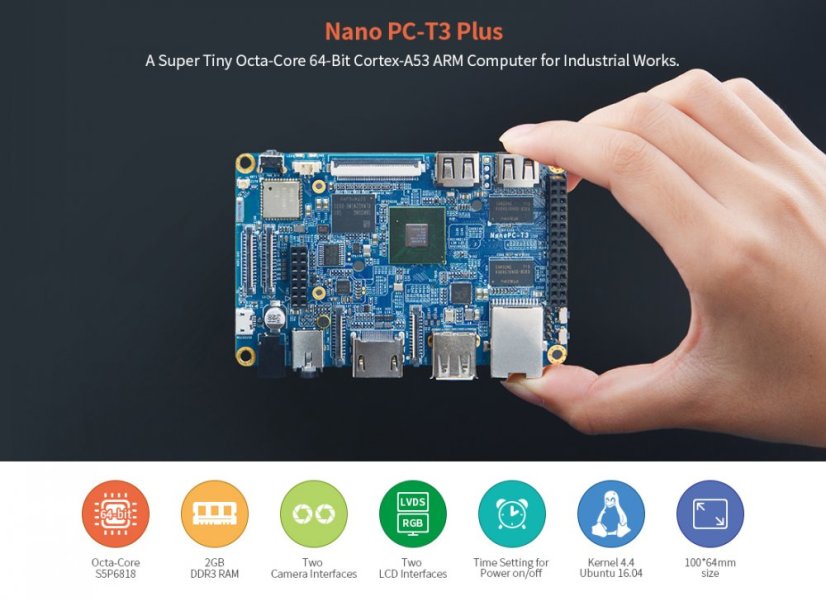 NanoPC T3 Plus - Výkonná ARM deska s otevřeným zdrojem
