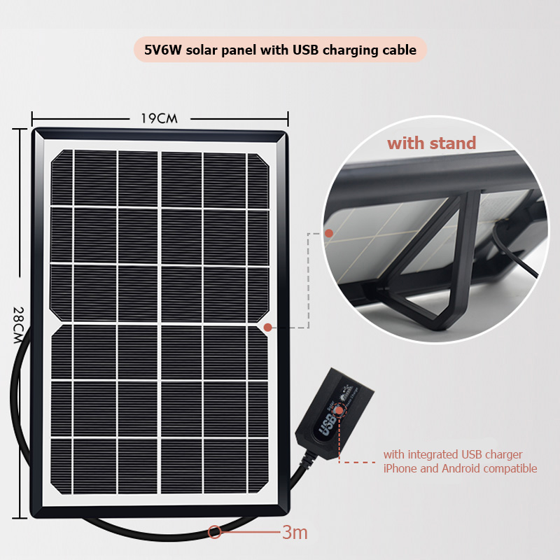 Mobile solar panel with USB charger
