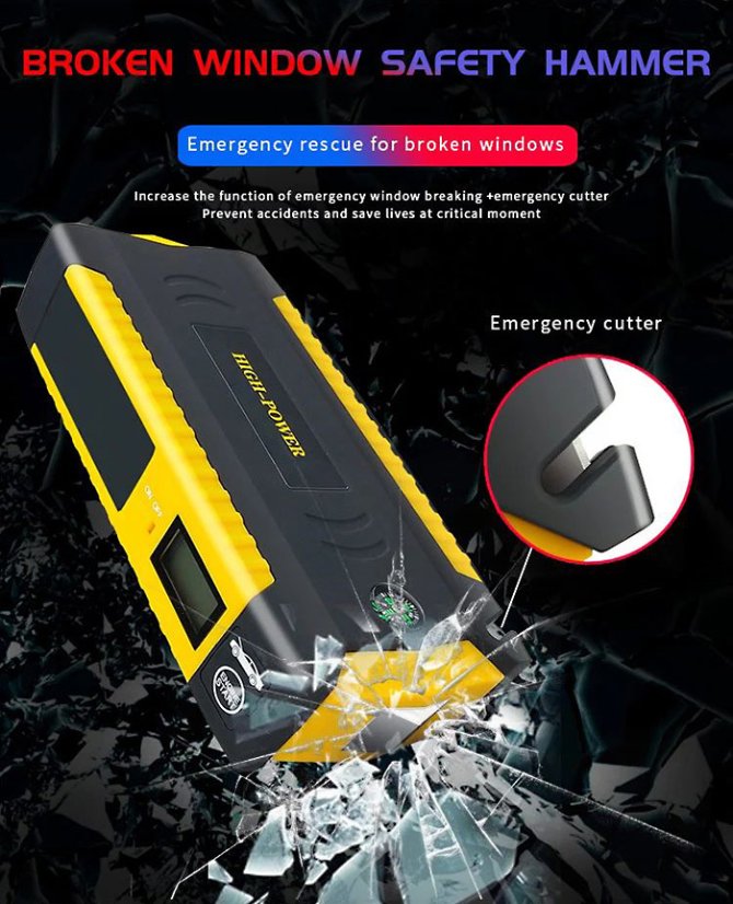 3v1 69 800mAh power banka a startovací box s LED
