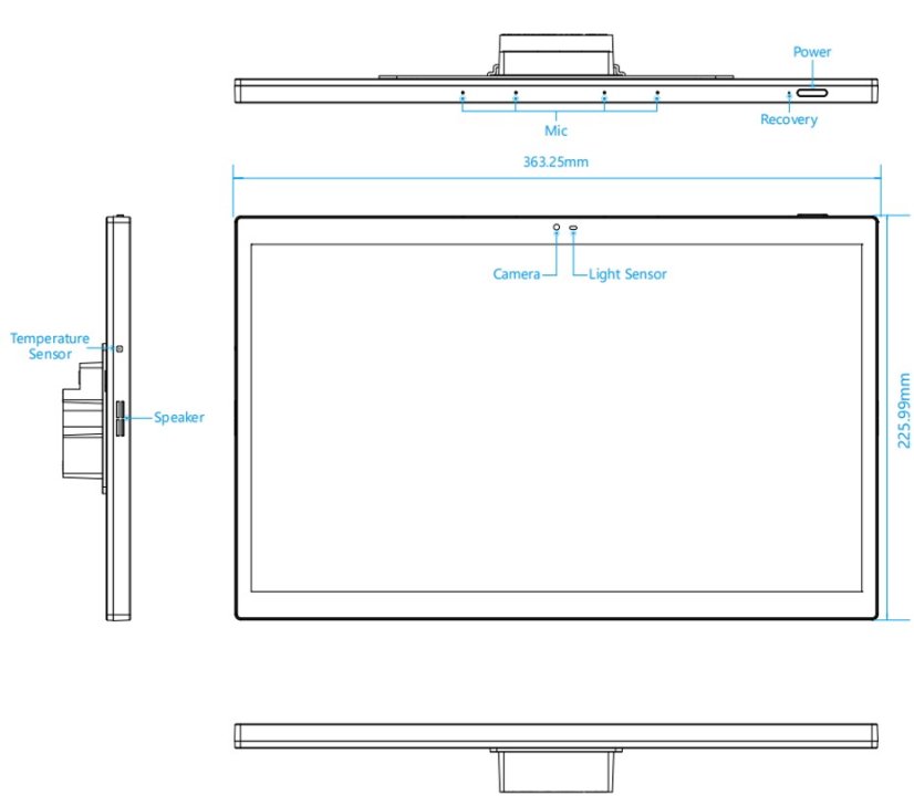 SMT1569 15.6" Průmyslový Tablet s PoE a Android 14