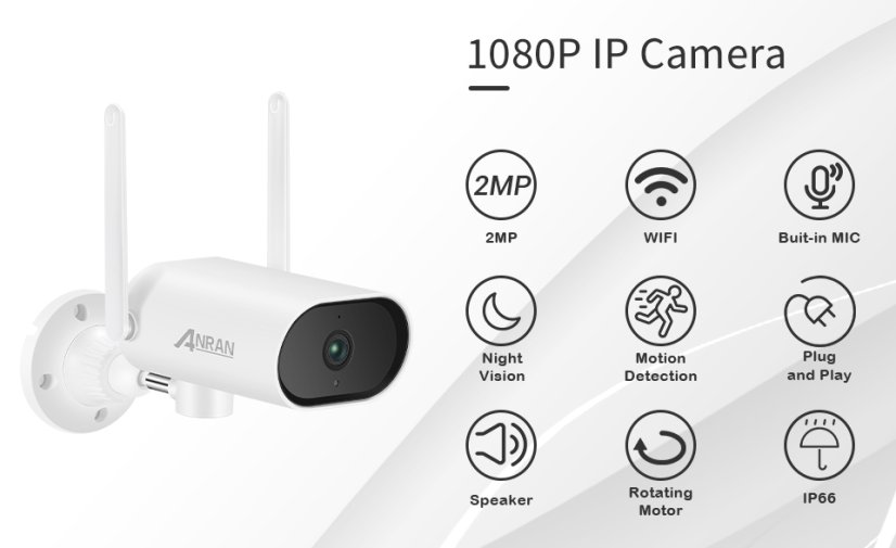 T01-H20W otočná 3MP HD WiFi IP P2P bullet kamera pro venkovní použití