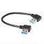USB 3.0 prodlužovací kabel, zahnutý, samec-samec
