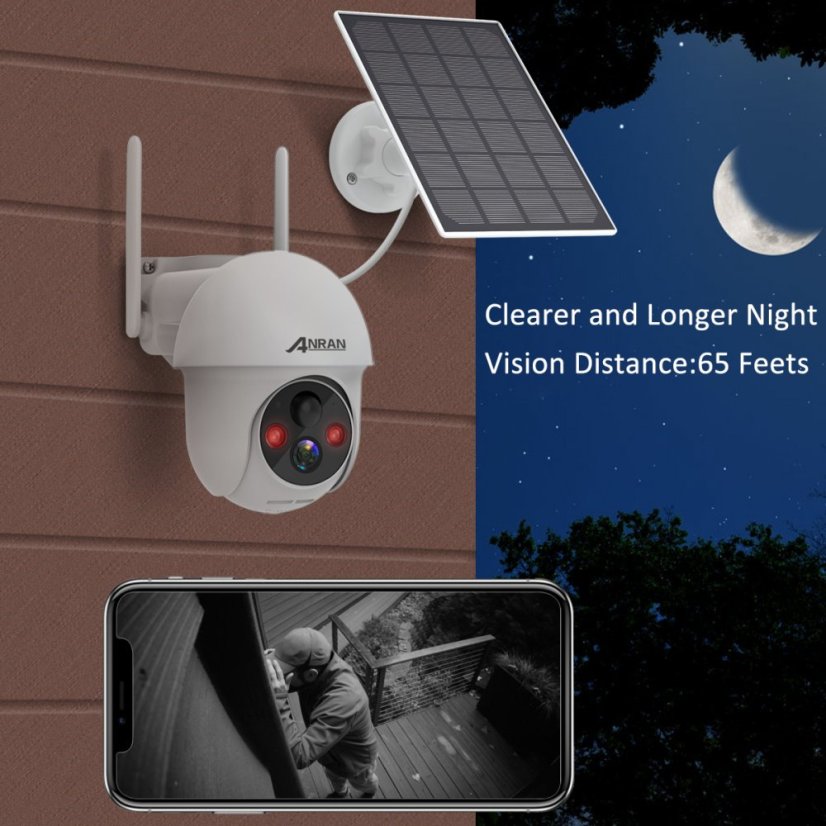 Q1 3MP Wi-Fi Rotating Camera with Solar Panels