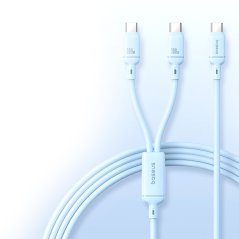 Kabel USB-C (M) - 2x USB-C (M) 1.5 m, rozbočovací
