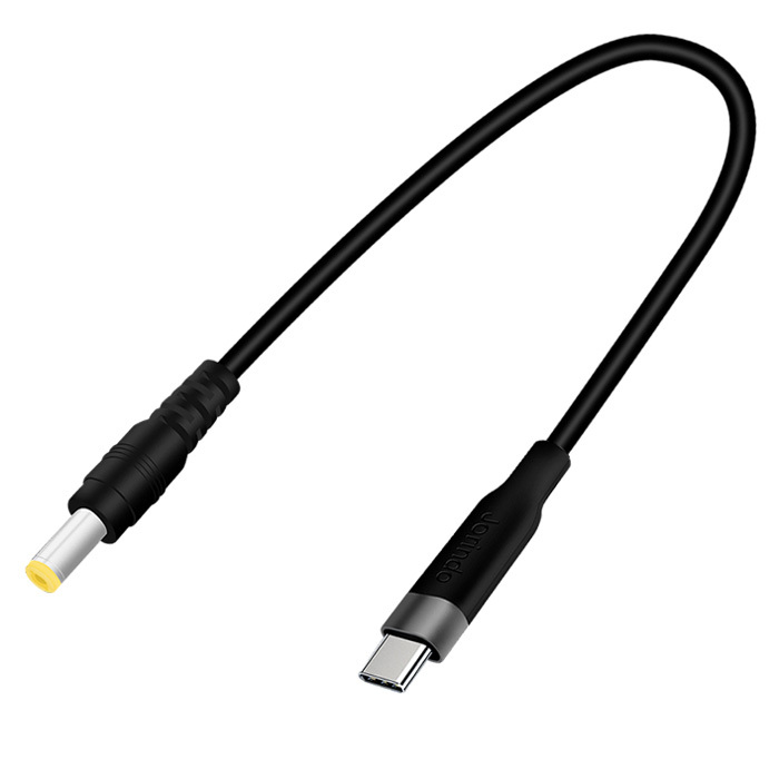 USB-C PD na DC5525 12V, 3A nabíjecí kabel 0,4m - černý