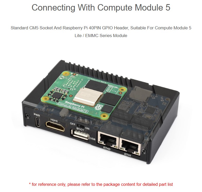 CM5-DUAL-ETH-BOX Dual 2.5G + Gigabit Ethernet Mini PC