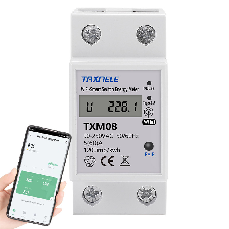 Digitale Energiemeter Tuya Eenfase Energiemeter 6 In 1 AC Elektrische