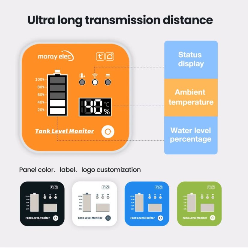 ME202R Ponorný Snímač Hladiny Vody 433 MHz